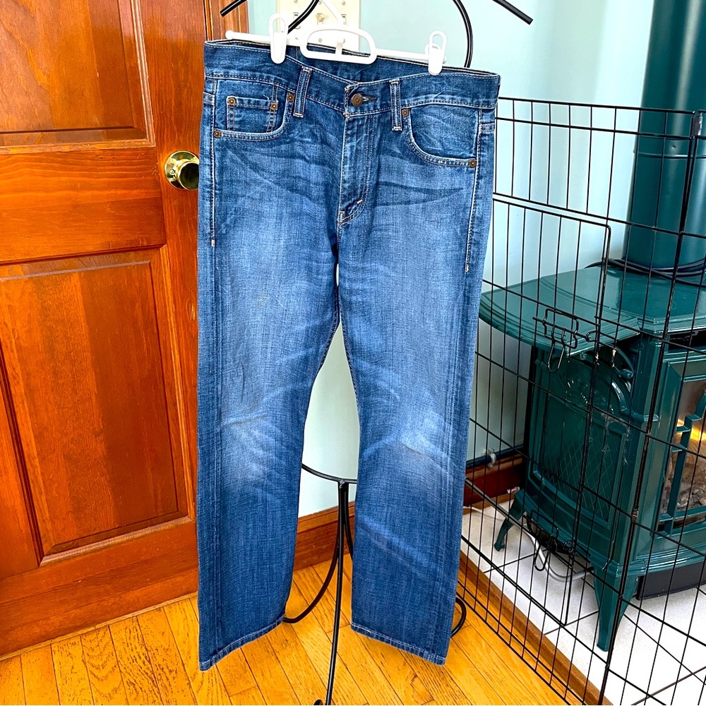 Women's Levi's 513 Denim Straight Leg Blue Jeans